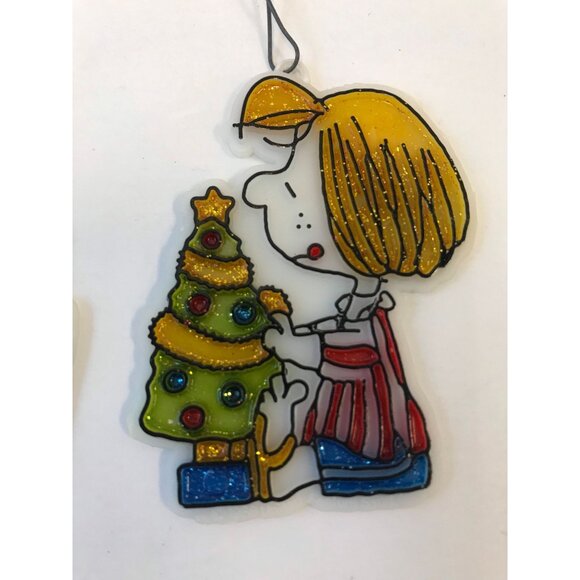 Vintage 1979 Peanuts Hand Made Hand Painted Six Christmas Ornaments United - Picture 5 of 10